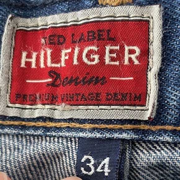 [34] Vintage Red Label Tommy Hilfiger Straight Leg Medium Wash Relaxed Jean - Picture 13 of 15